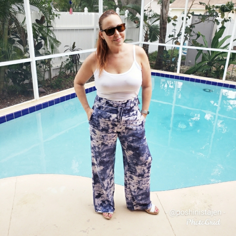 NWT Tie Dye Palazzo Pants Wide Leg